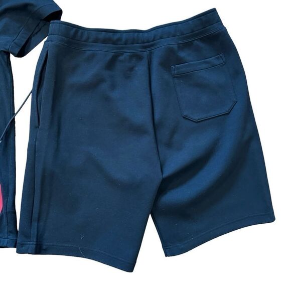 Polo Ralph Lauren Black Red Big Logo T-Shirt and Double Knit Shorts Set Co-Ord - Picture 3 of 8